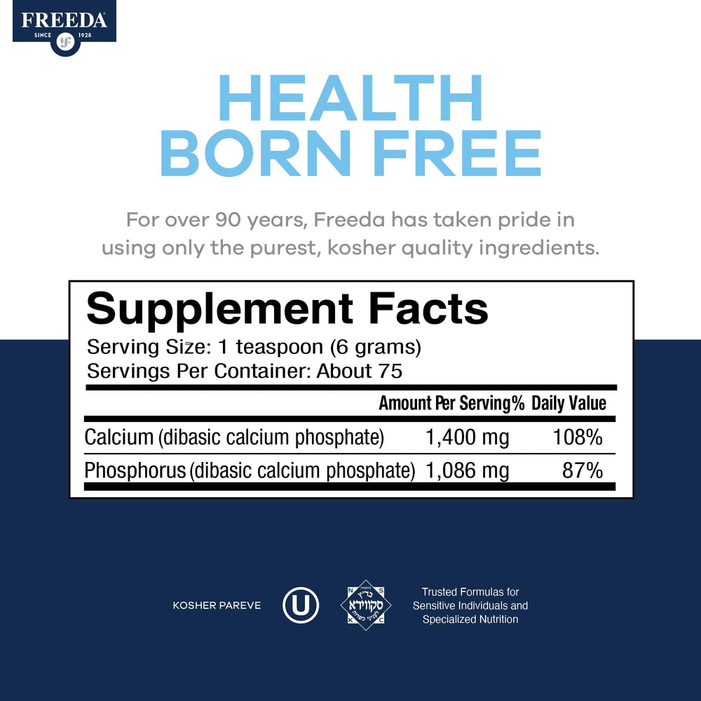 Calcium phosphate powder suitable for humans under bone health use