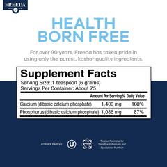 Calcium phosphate powder suitable for humans under bone health use