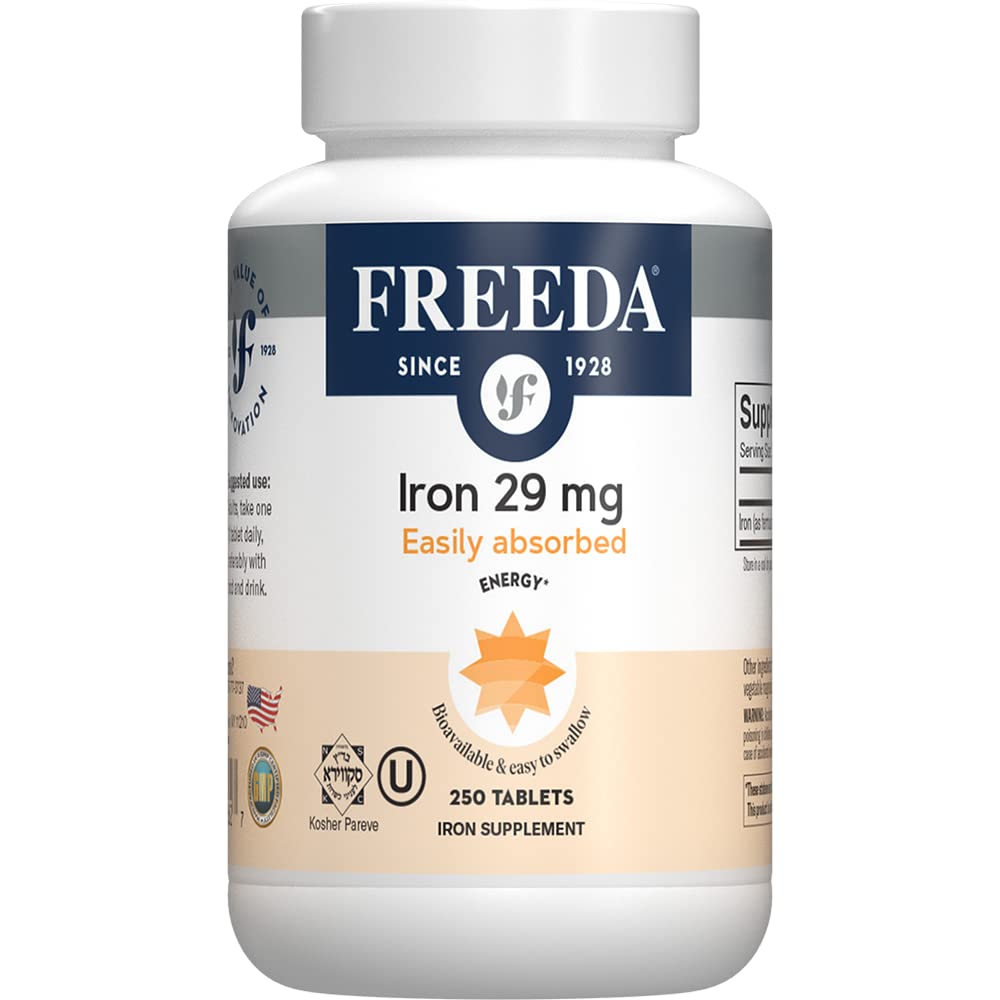 Vitamin C 500 mg bottle recommended with Freeda iron for absorption