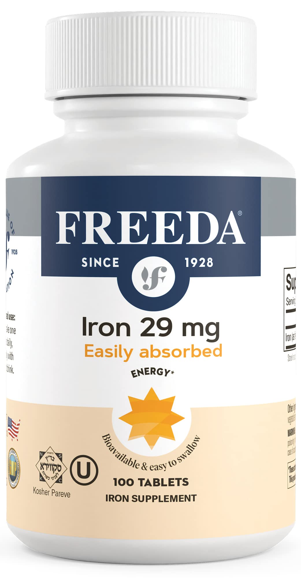 Daily usage of Freeda iron tablets for energy support