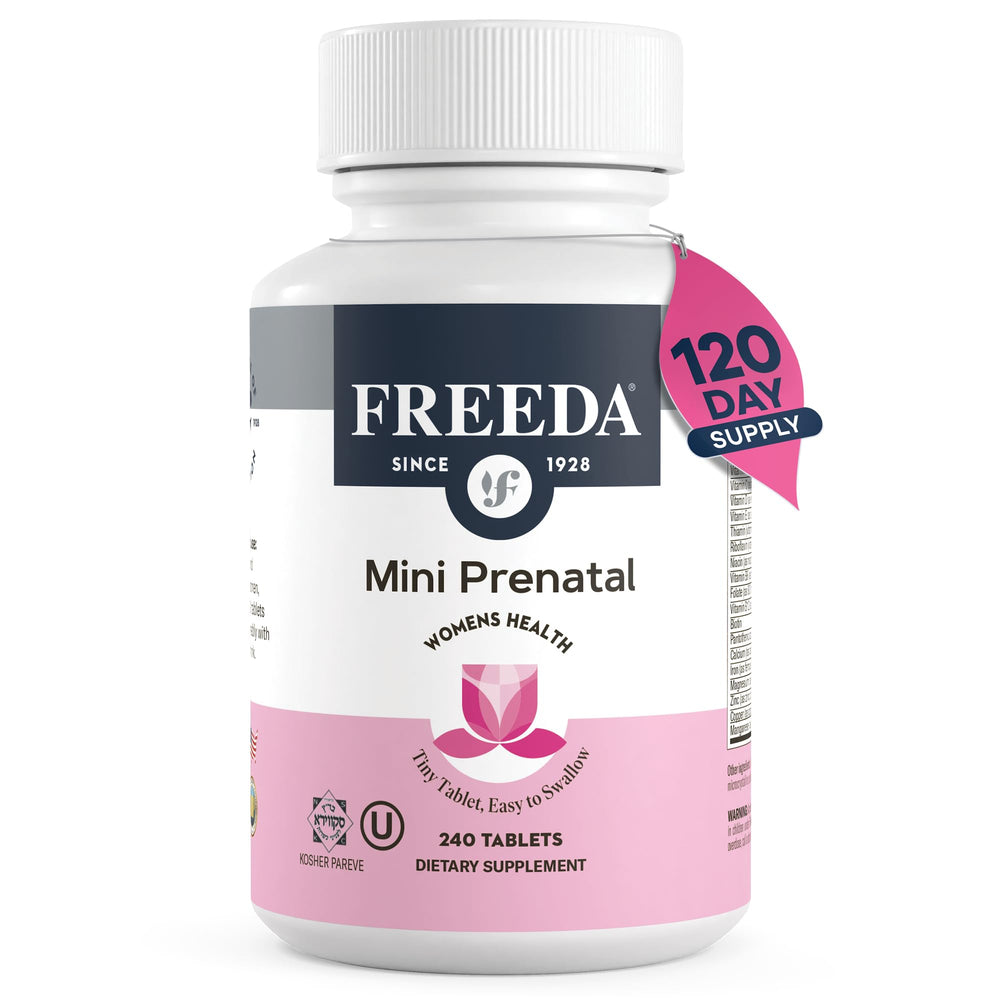 Freeda Mini Prenatal Vitamin bottle front view