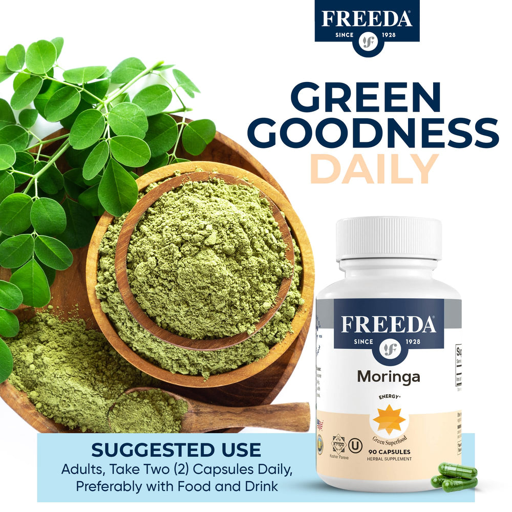Clean vegan formula with organic moringa leaf powder