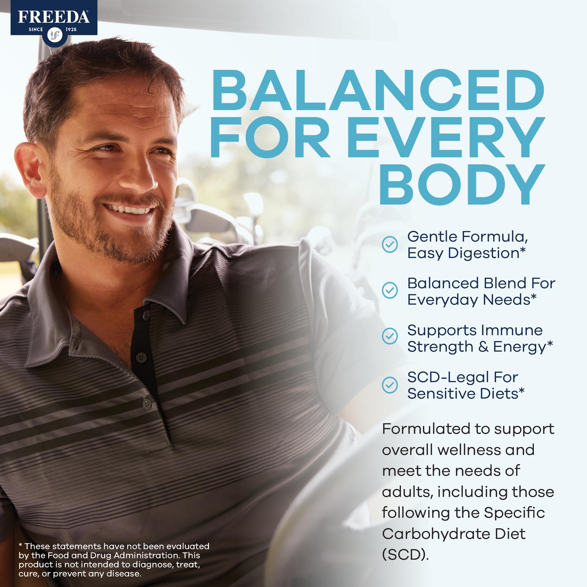 Freeda SCD Multivitamin designed for Specific Carbohydrate Diet compatibility