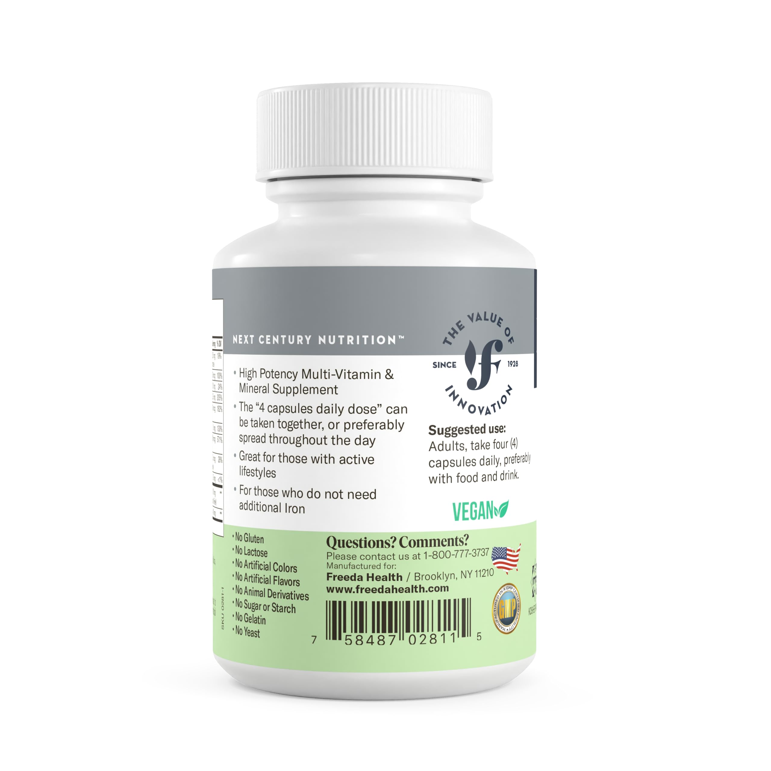 Capsules and bottle close-up