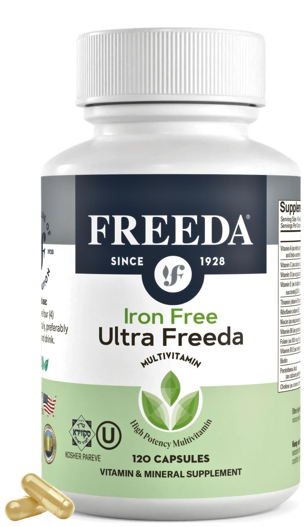 Freeda Ultra Multivitamin Capsules bottle – front view