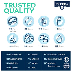 Iron-free formulation badge on packaging