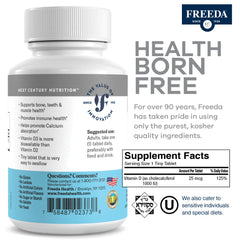 Kosher-certified Freeda Vitamin D3 packaging