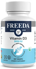 Freeda Vitamin D3-3000 IU bottle label