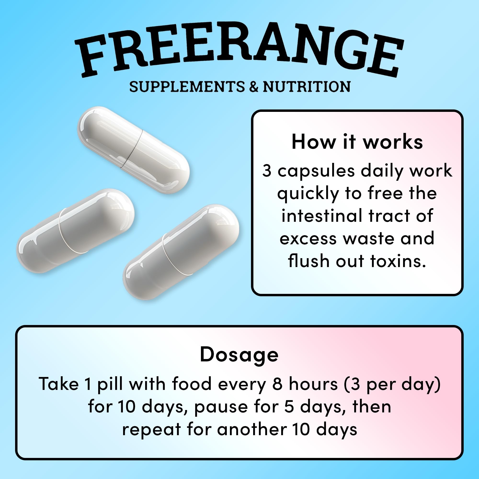 Freerange ParaPurge USA-made seal emphasizes domestic production quality and trust.