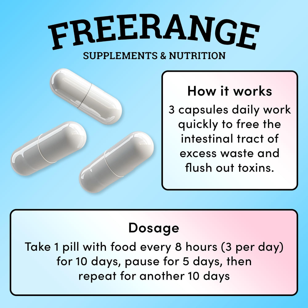 Freerange ParaPurge USA-made seal emphasizes domestic production quality and trust.