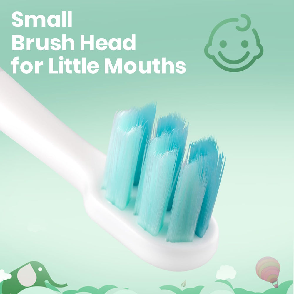 Six-count packaging of Fregum 7001 toddler toothbrushes