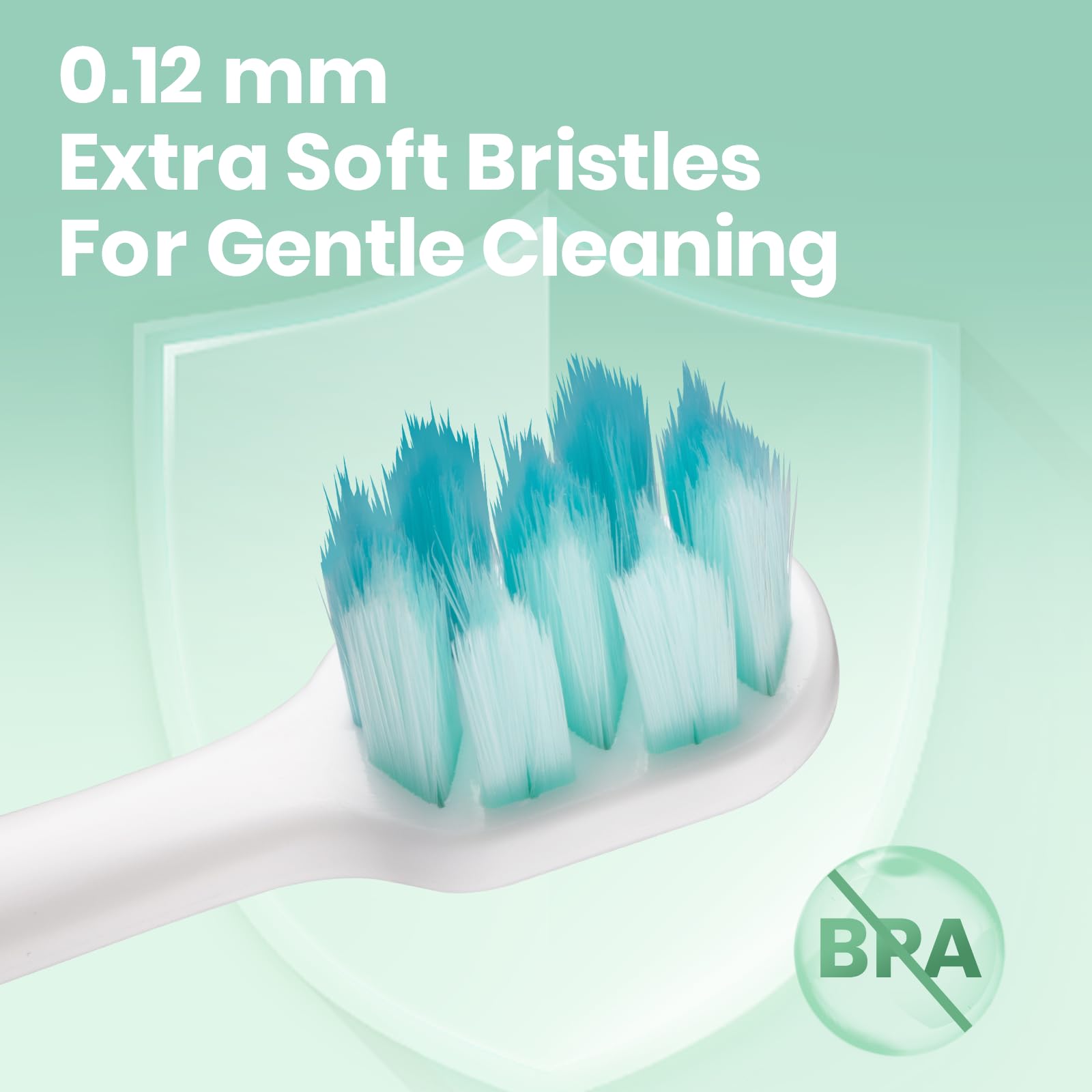 Small brush head suitable for tiny mouths