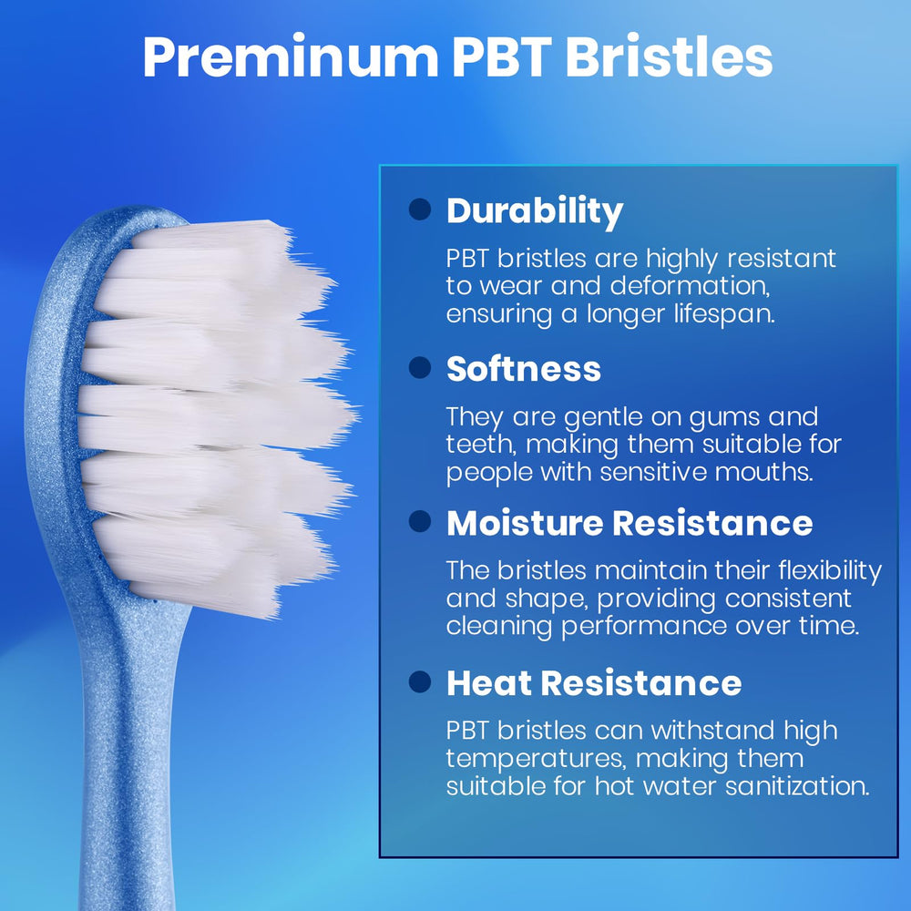 Smaller round brush head with ergonomic thumb notch