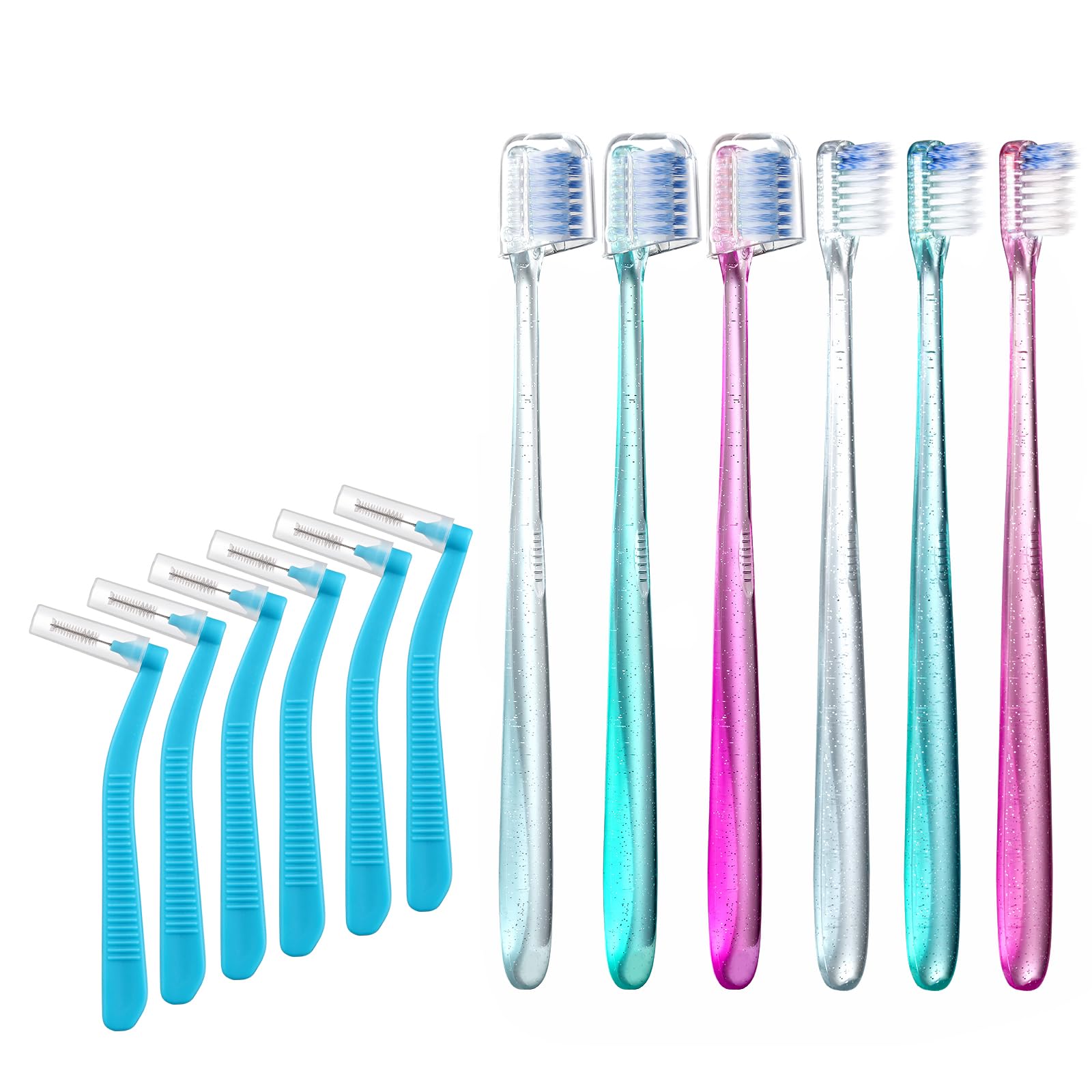Front view of Fregum V+A braces toothbrush