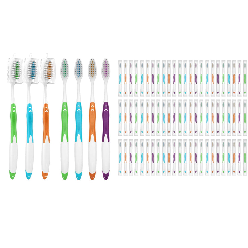 Frekare 30-pack bulk toothbrushes with covers