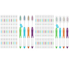 Frekare 35-pack bulk toothbrushes and 100-pack with covers displayed together