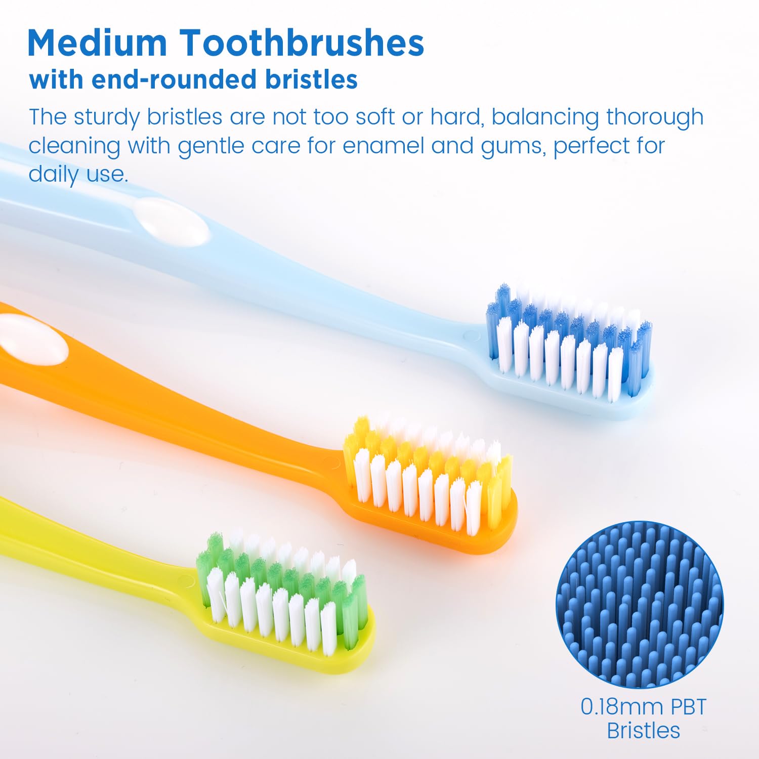 Bulk 30-pack Frekare toothbrushes for travel and home