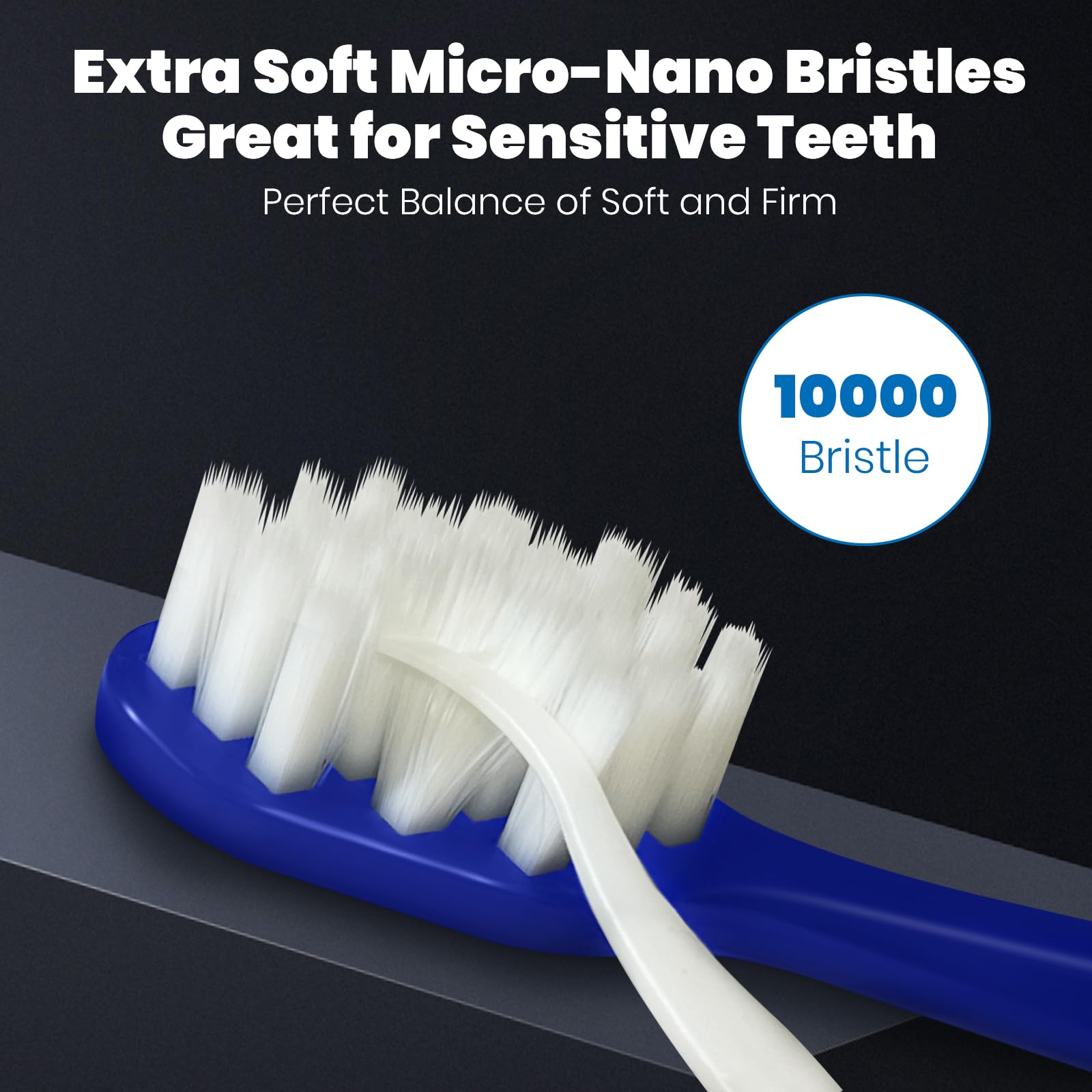 Deep cleaning bristles detail 0.12mm micro-nano