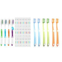 Assorted colors Frekare 30-pack disposable toothbrushes