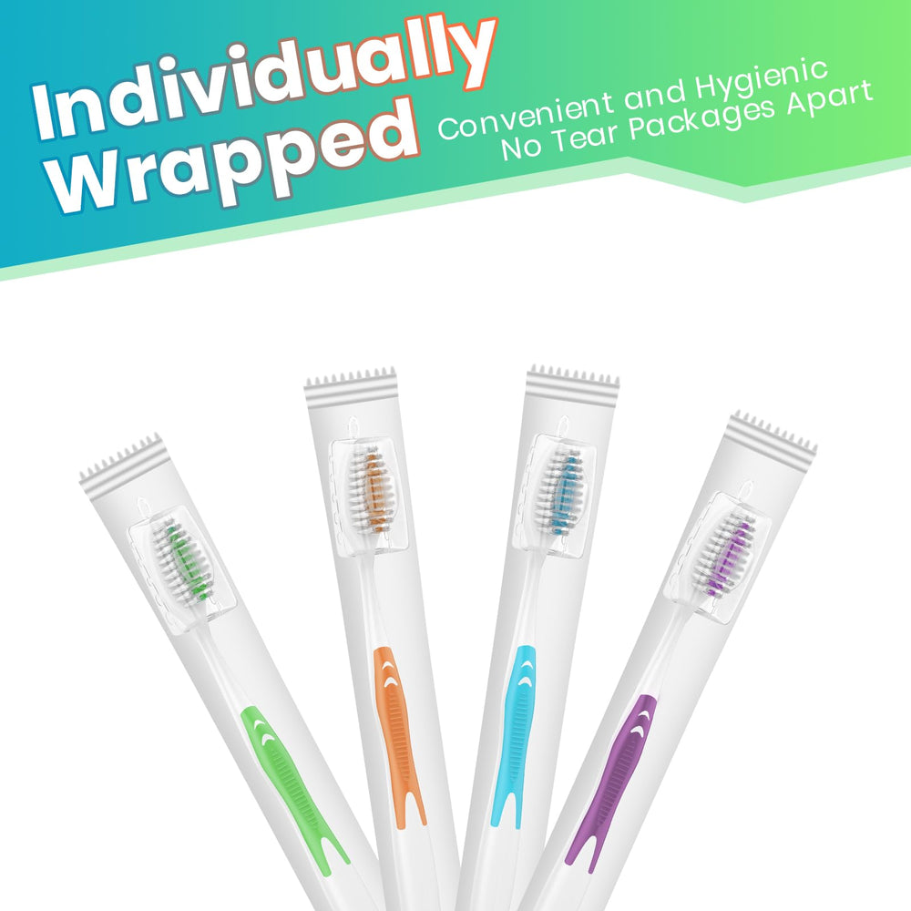 Ergonomic handle design of Frekare 30-pack toothbrush