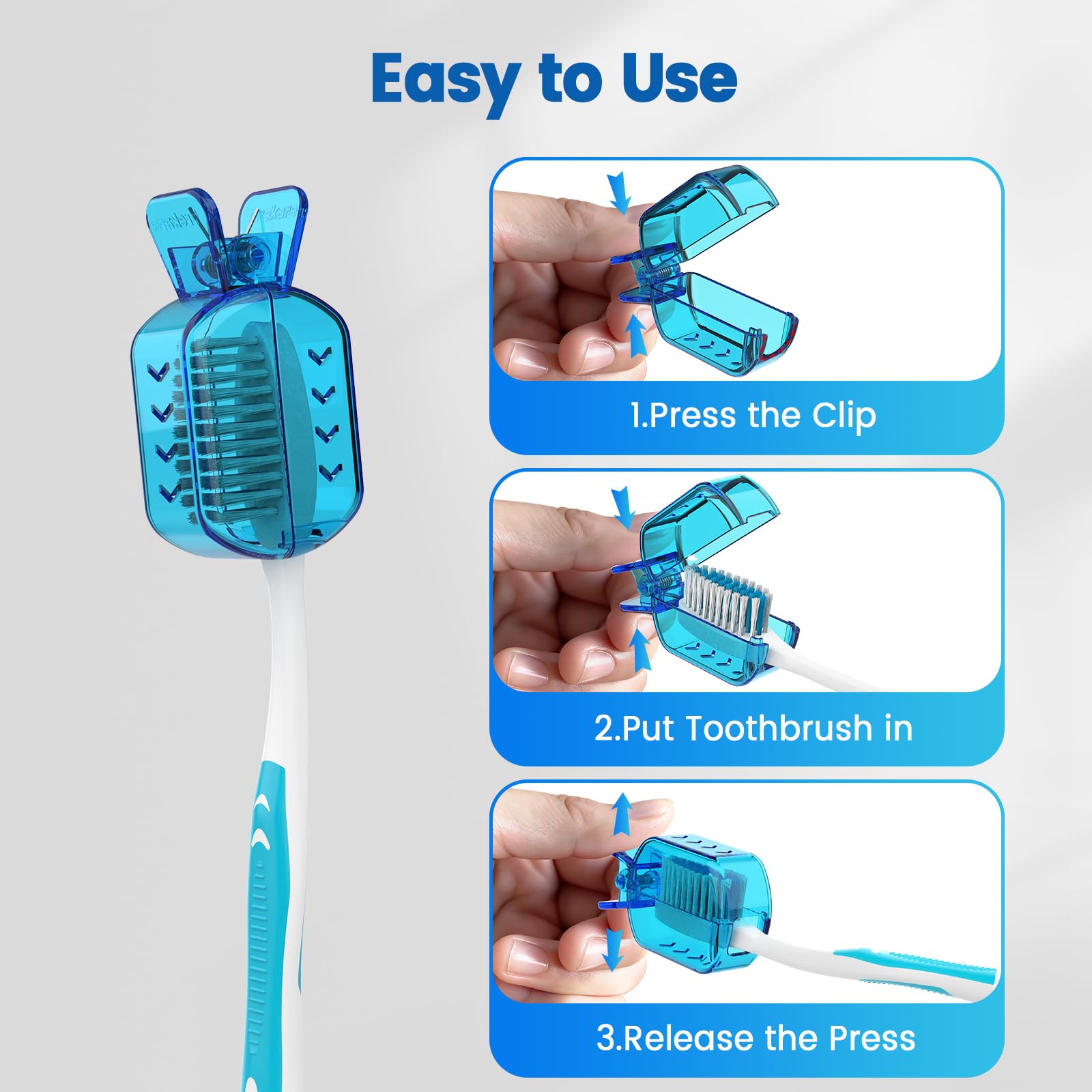 Lightweight and portable toothbrush for on-the-go use