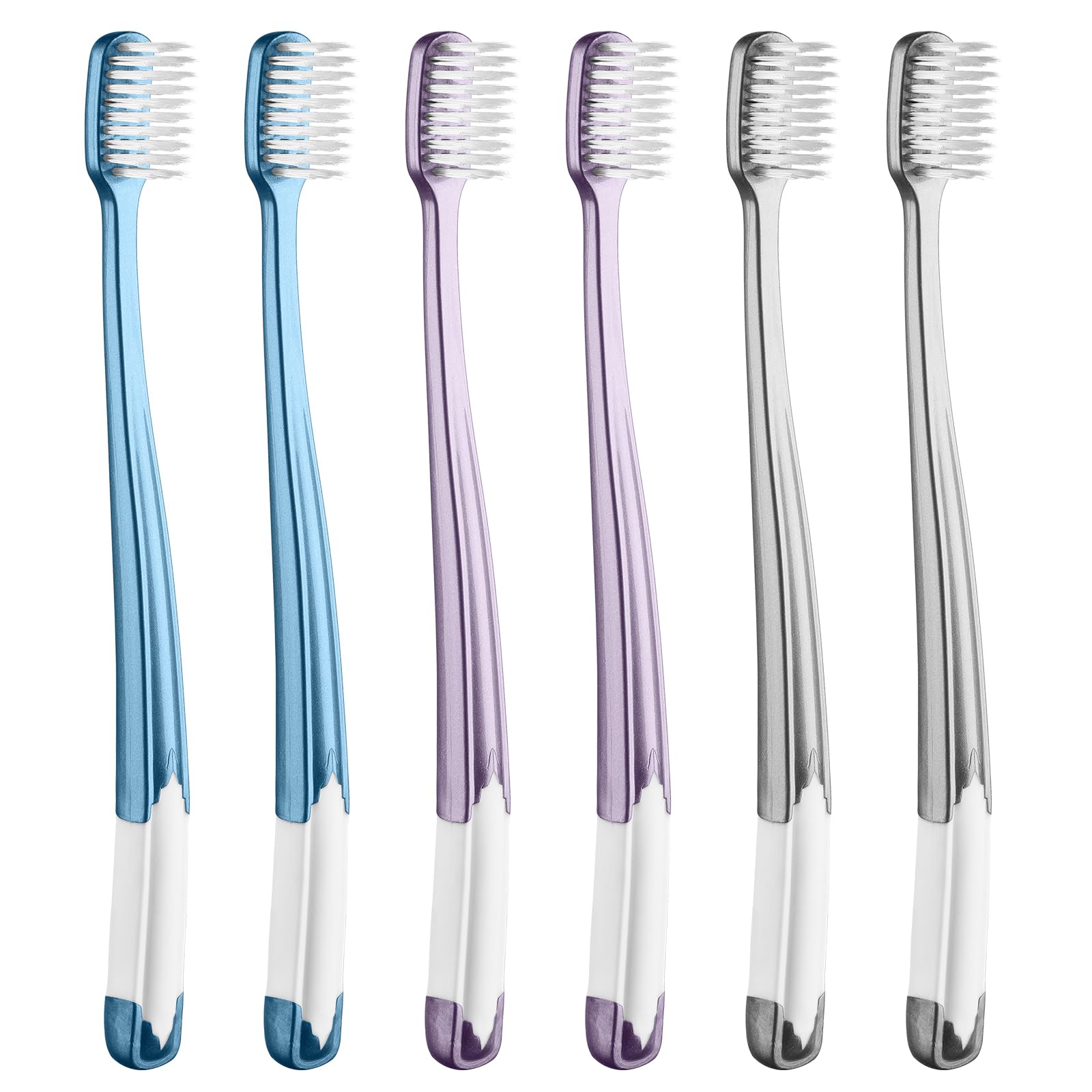 Long tapered bristles for plaque removal and cleaning gaps