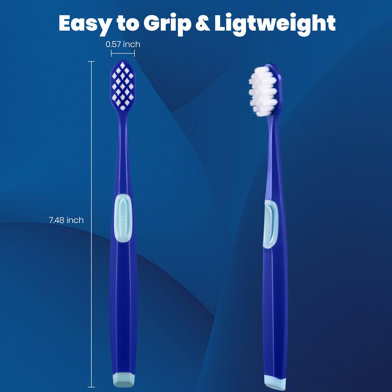 Premium PBT bristles, BPA-free material