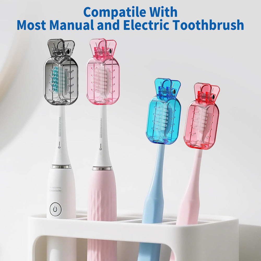 Product demonstrating compatibility with Philips Sonicare and Oral-B brushes