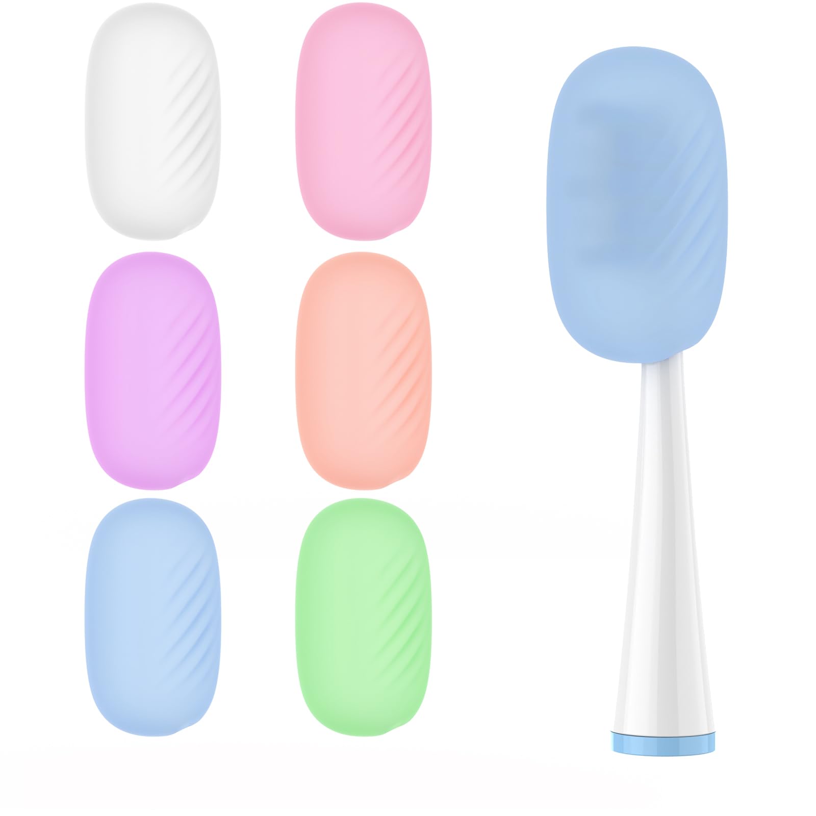 Close-up of Frekare silicone cap on Oral-B toothbrush