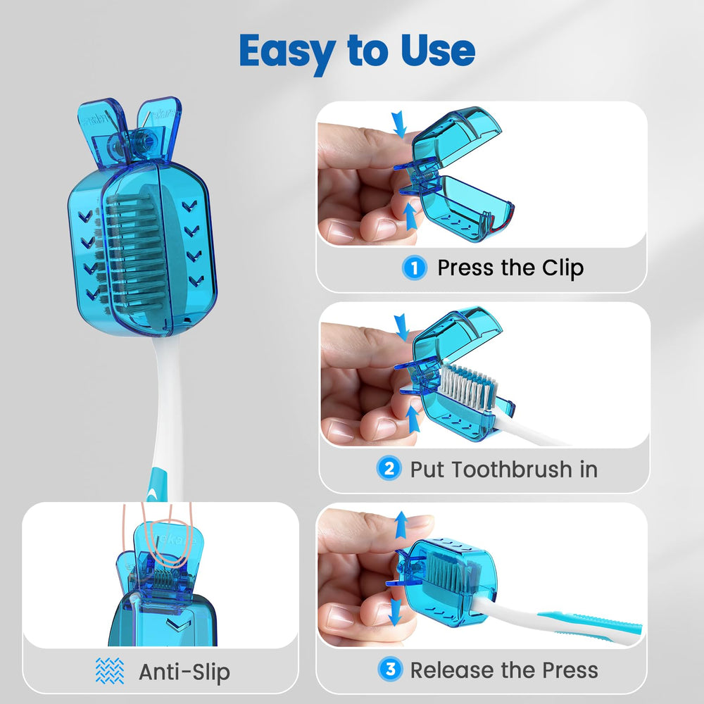 Green Frekare toothbrush cap clip-on protector