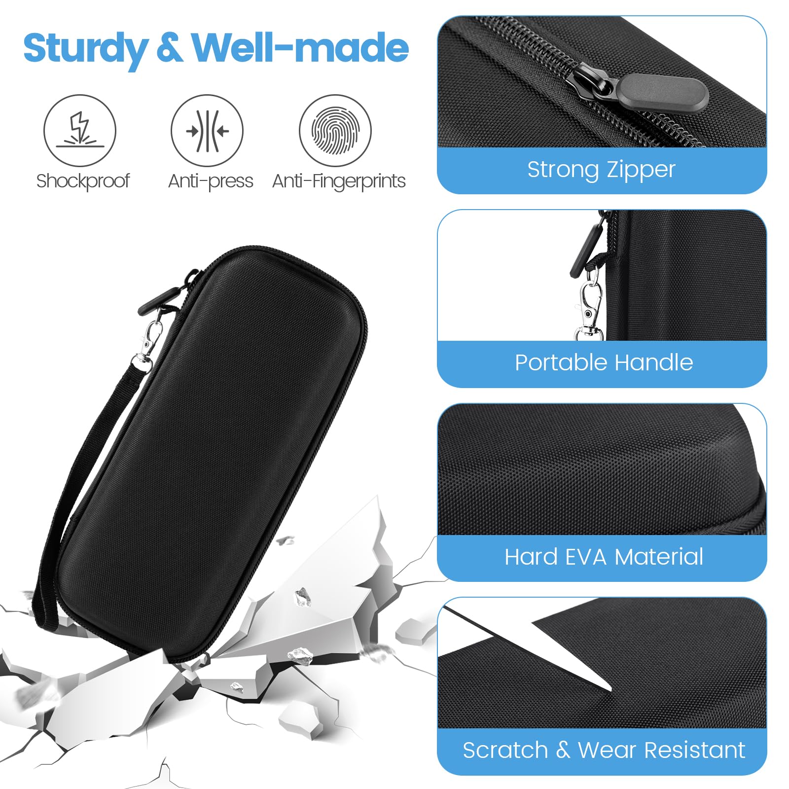 Mesh pocket inside case for accessories