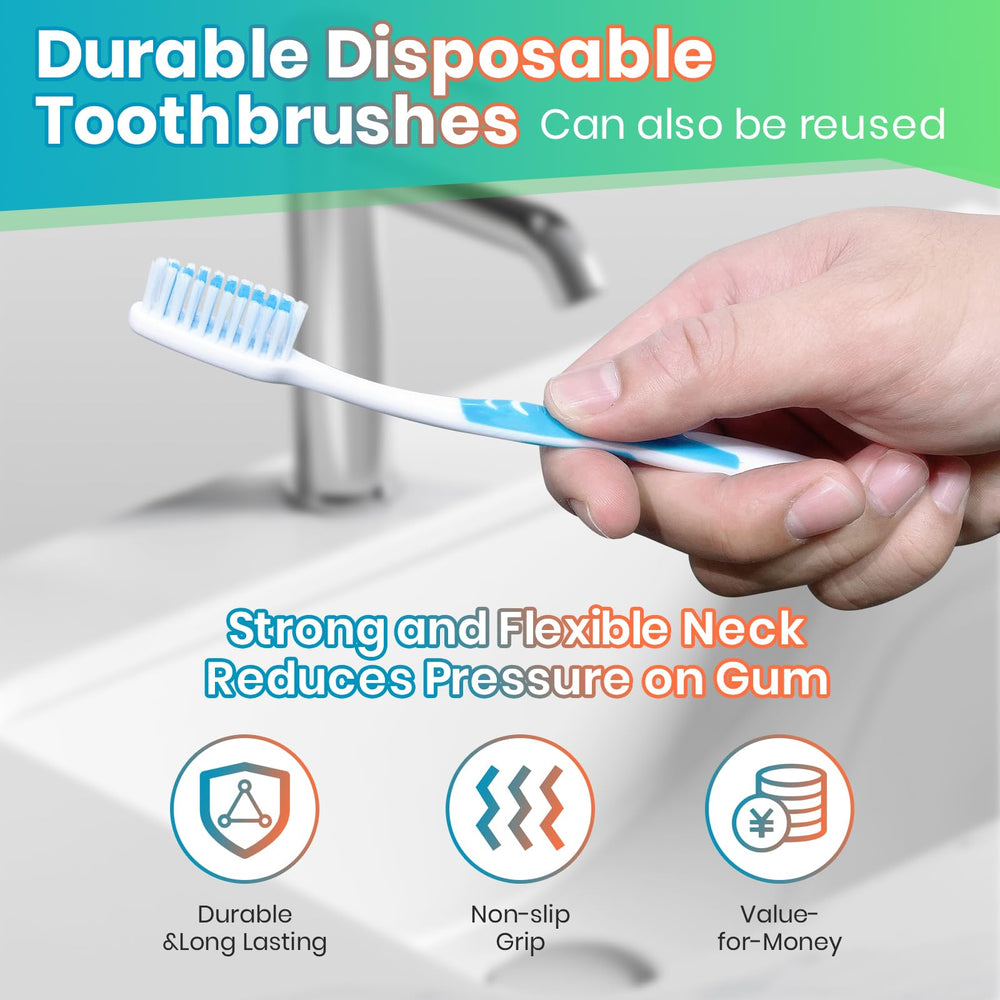 Toothbrushes suitable for donations, hotels, and travel