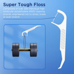 Tail hook toothpick feature on Fremouth flossers