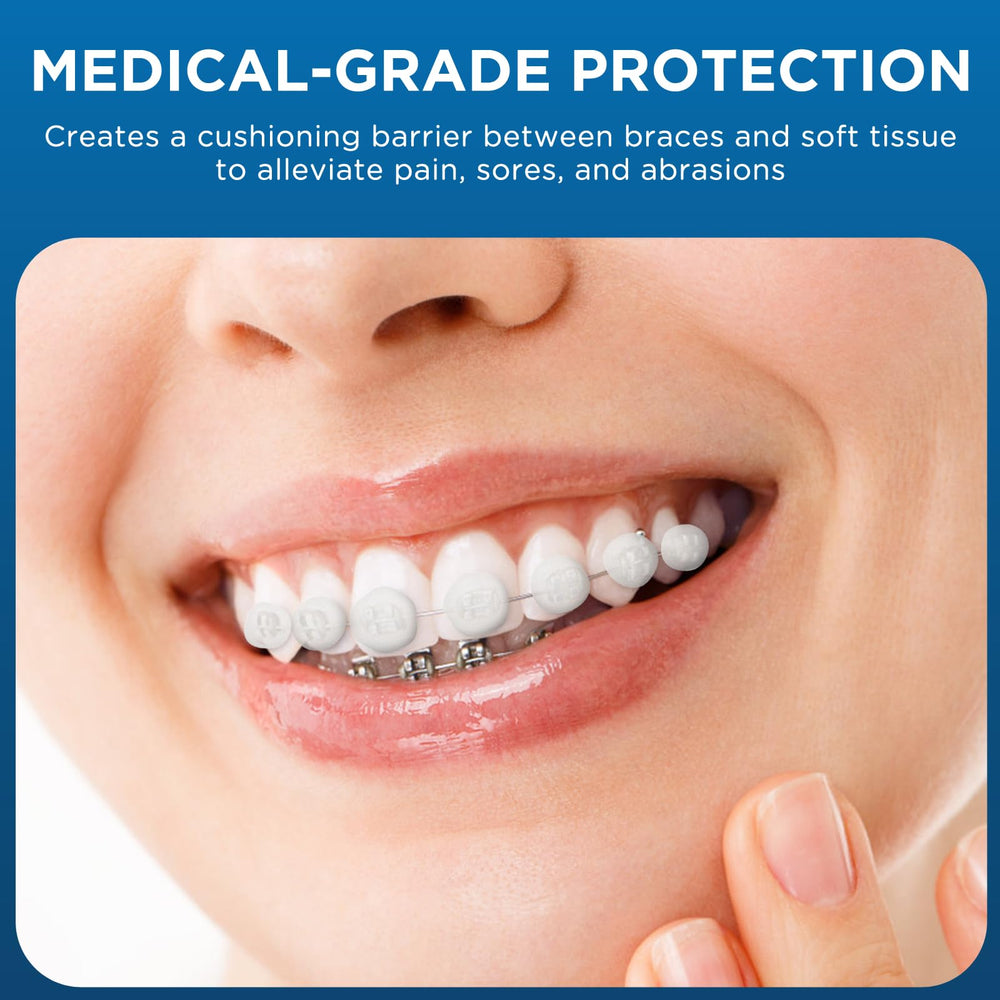 Pre-cut Fremouth orthodontic wax tablets for easy application around braces