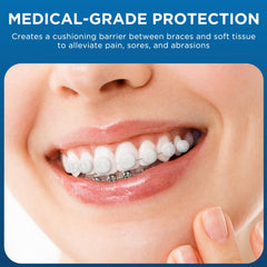 Pre-cut Fremouth orthodontic wax tablets for easy application around braces