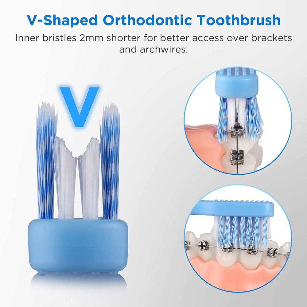 Inner soft rounded bristles designed for stainless or resin appliances