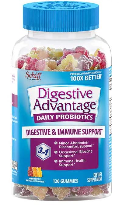 FrenchGlory Digestive-Advantage Daily Probiotics bottle with 120 gummies