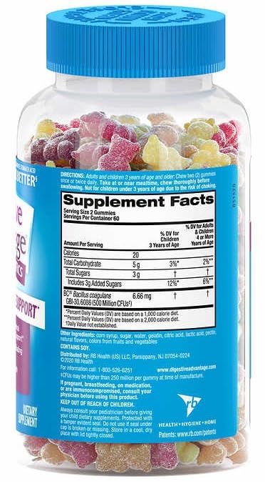 Close-up of FrenchGlory Digestive-Advantage Daily Probiotics gummies