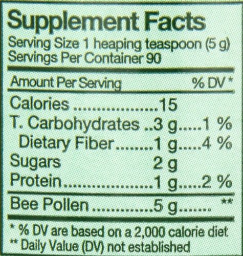 Serving idea: bee pollen granules in yogurt