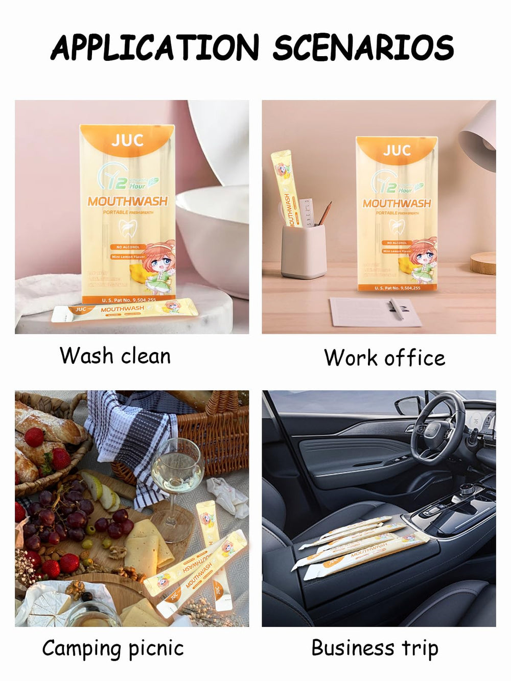 Fresh breath on the go with lemon scent