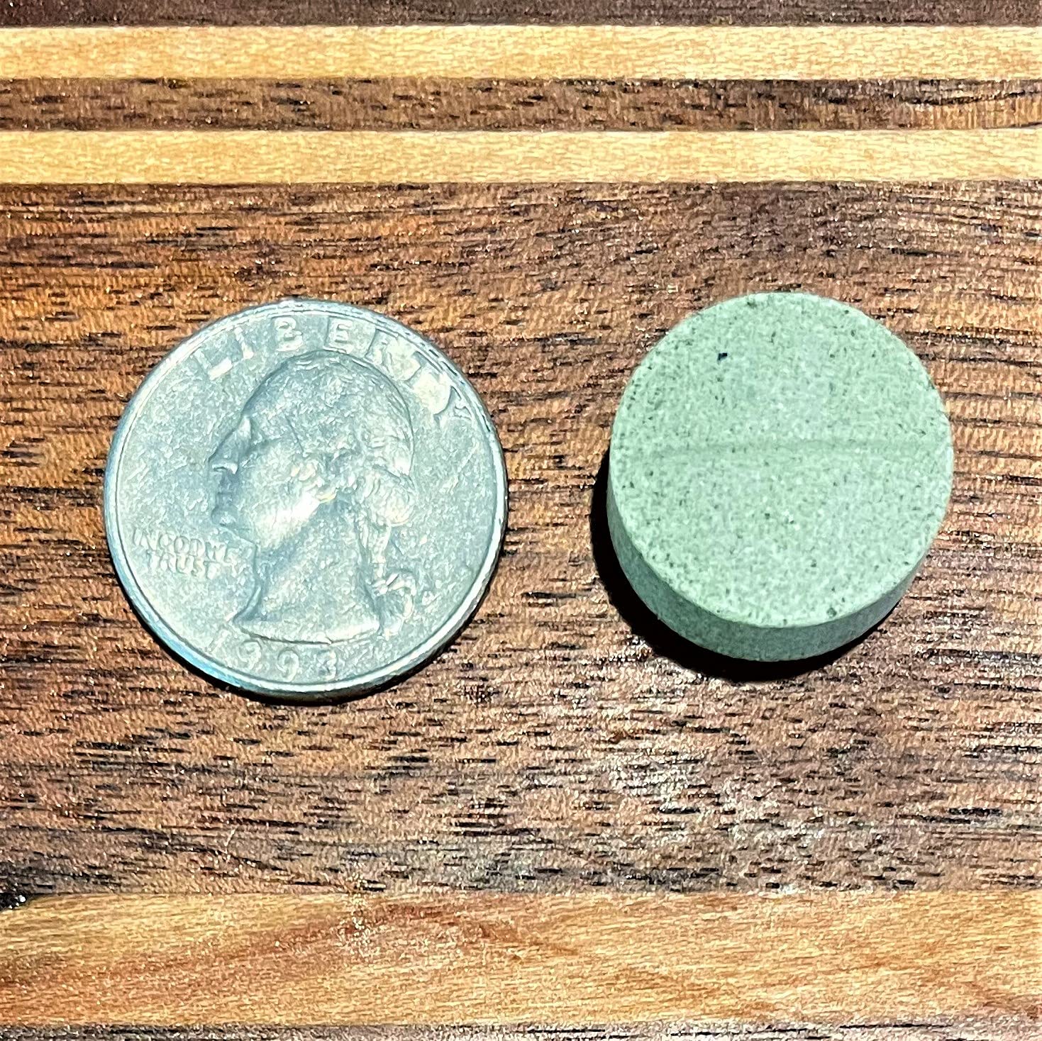 Dog enjoying a Fresh Breath TABS tablet
