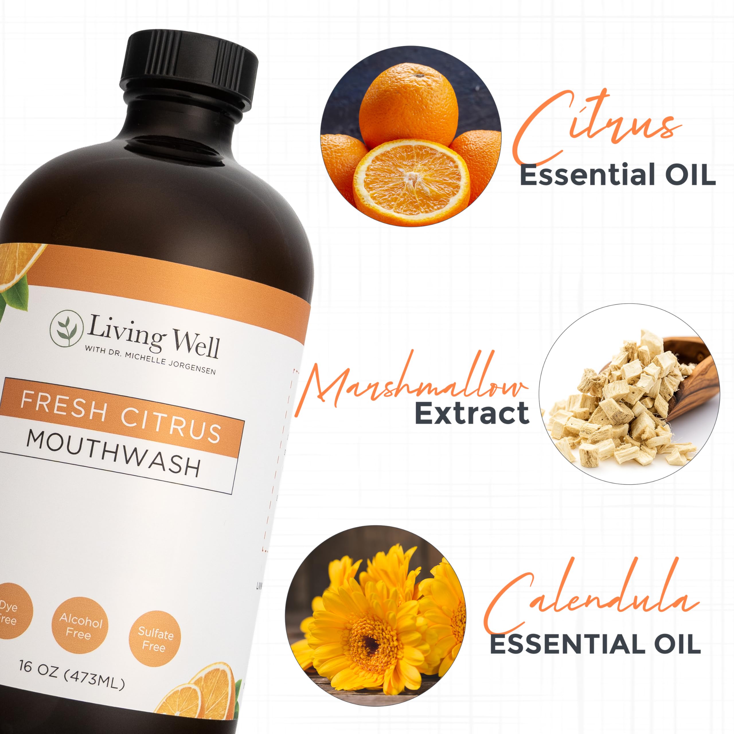 Full bundle of Citrus Tooth Powder and Mouthwash