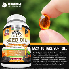 California-made production facility seal for Black Seed Oil capsules