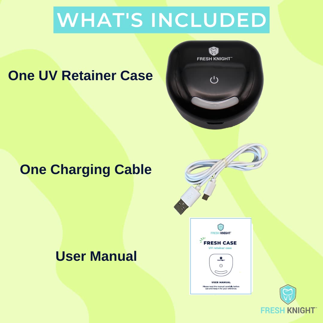 Portable black retainer case on surface