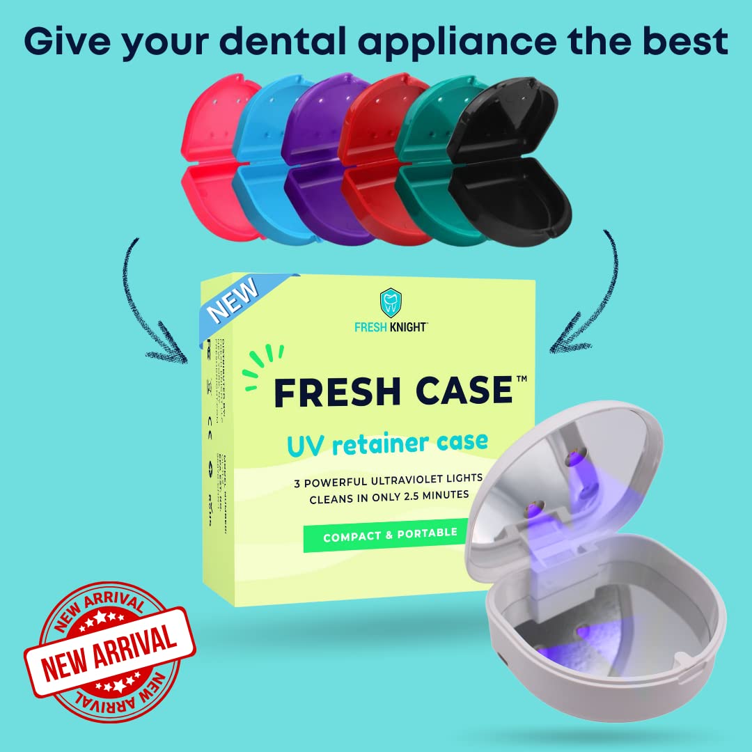 Three UV-C lights inside the case for disinfection