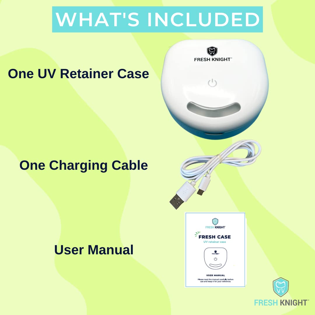 Travel-friendly size of the Fresh Knight UVC retainer case