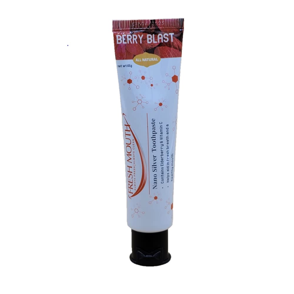 Fresh Mouth Berry Blast toothpaste packaging