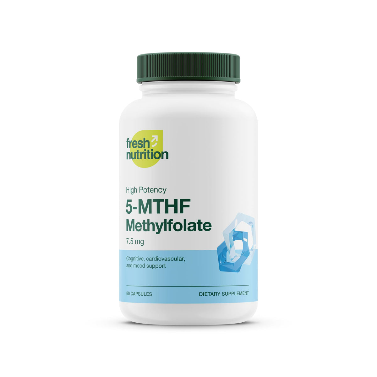 Fresh Nutrition L-Methylfolate 7.5mg bottle with 90 capsules