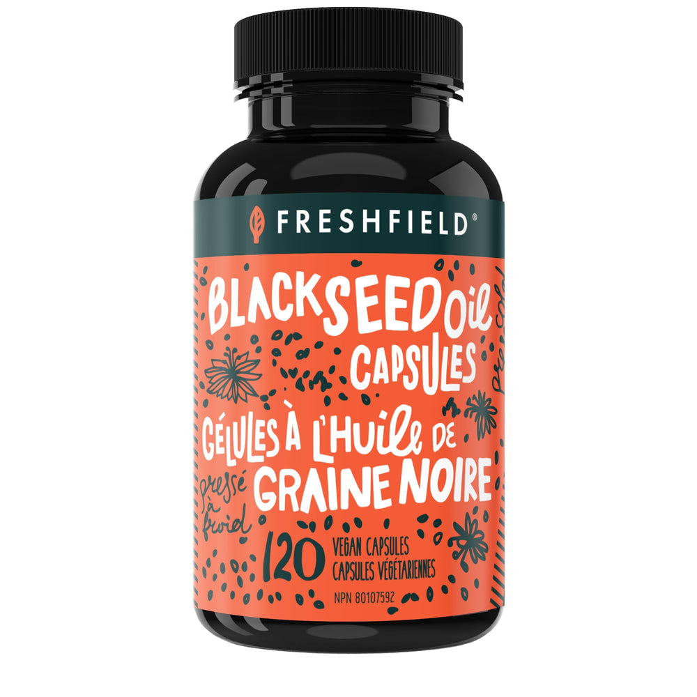 Hero shot of Freshfield Black Seed Oil 120 capsules bottle