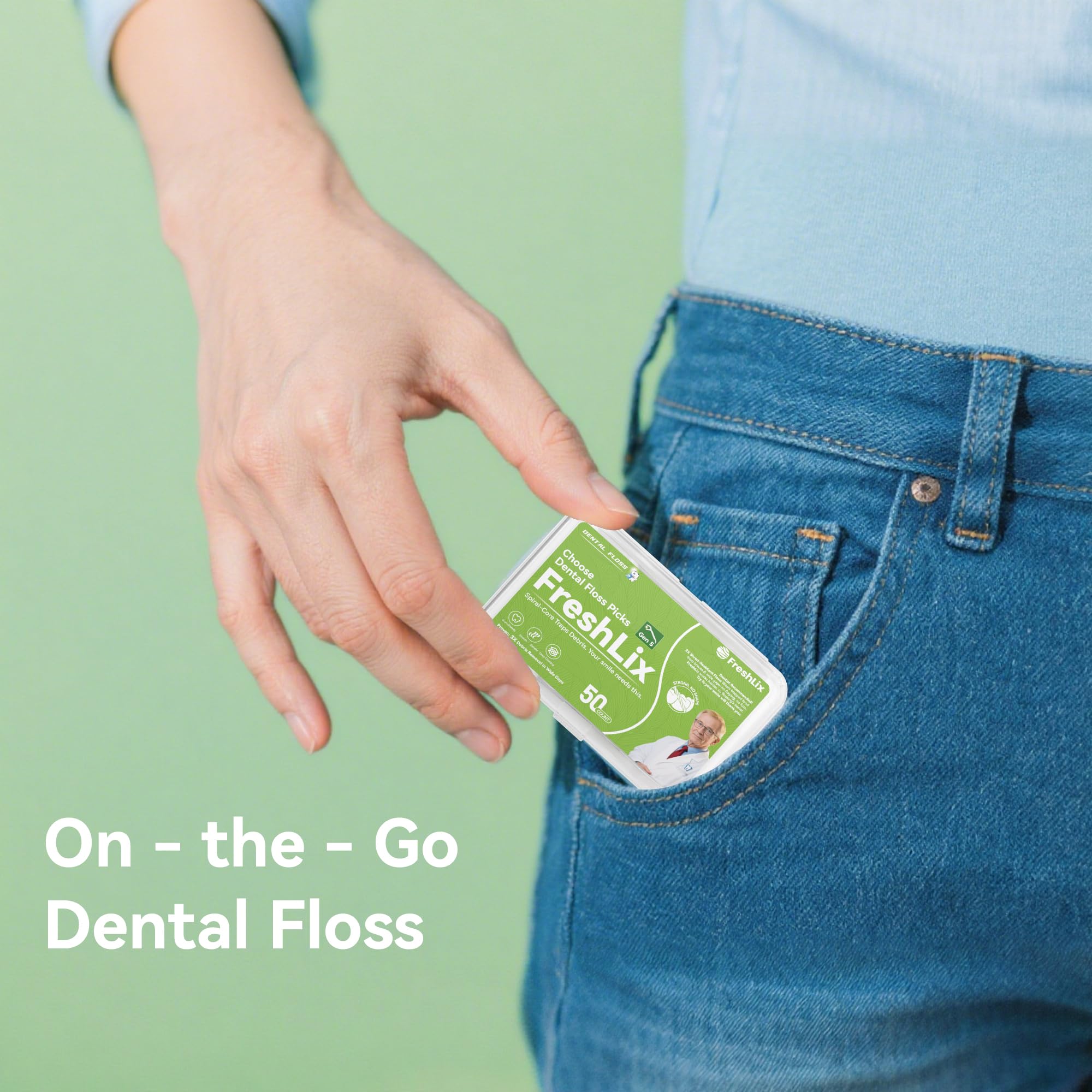 Sealed travel case for on-the-go floss picks